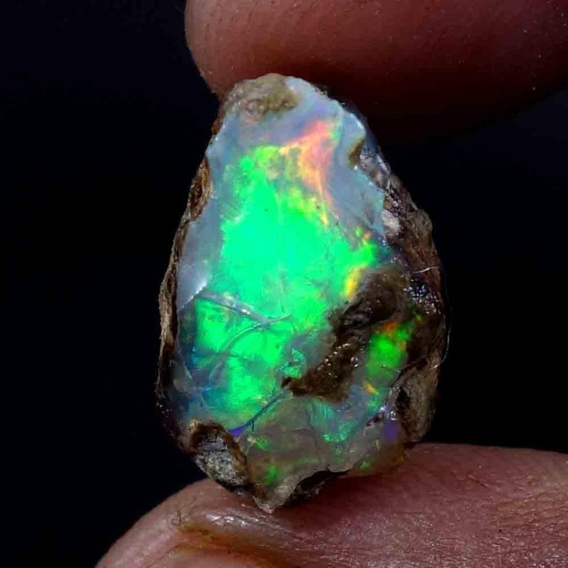 Tindi 09.30Cts. Jumbo Boulder Ethiopian Opal Natural Welo Fire Rough Specimen Gemstone Supply, Jewelry Making Gemstones, Loose Crystals, October Birthstone, Fire Play Opal, Handpicked Assorted - Image 3