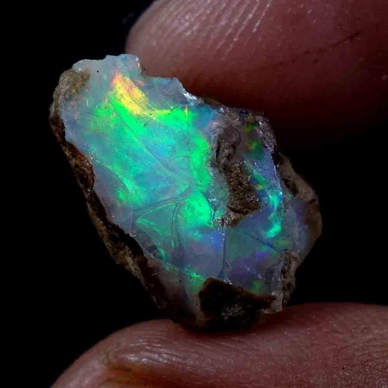 Tindi 09.30Cts. Jumbo Boulder Ethiopian Opal Natural Welo Fire Rough Specimen Gemstone Supply, Jewelry Making Gemstones, Loose Crystals, October Birthstone, Fire Play Opal, Handpicked Assorted - Image 2