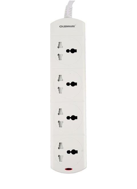 Olsenmark Extension Socket, 4 Way 2M Power Extension Cord OMES1810D