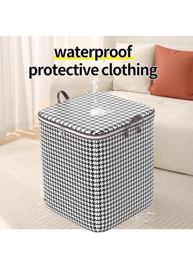 MLADEN 100L Large Storage Bags Waterproof Clothes Storage Bins Foldable Closet Organizers Storage Containers with Durable Handle/Zipper for Clothing  Blanket Comforters Bed Sheets Pillows and Toys(2PCS)  - Image 5