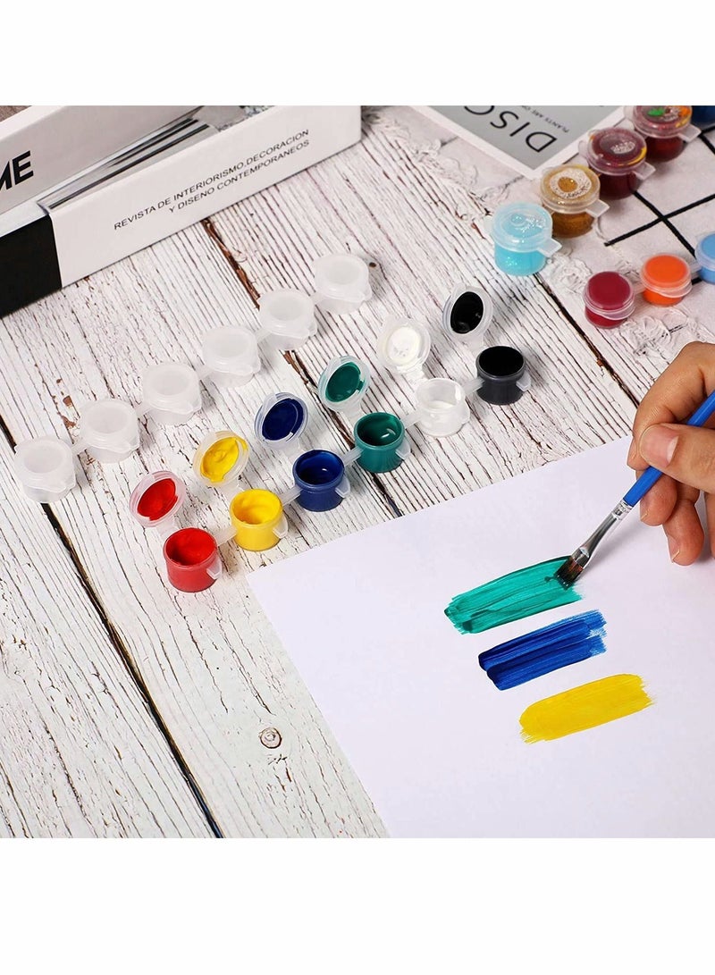Y&D Empty Paint Strips 150 Pots 3ml Mini Pot Pod Arts Crafts Plastic Storage Containers for Schools, Summer Camps, Birthdays - Image 4