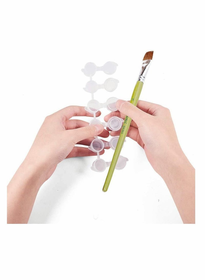 Y&D Empty Paint Strips 150 Pots 3ml Mini Pot Pod Arts Crafts Plastic Storage Containers for Schools, Summer Camps, Birthdays - Image 2