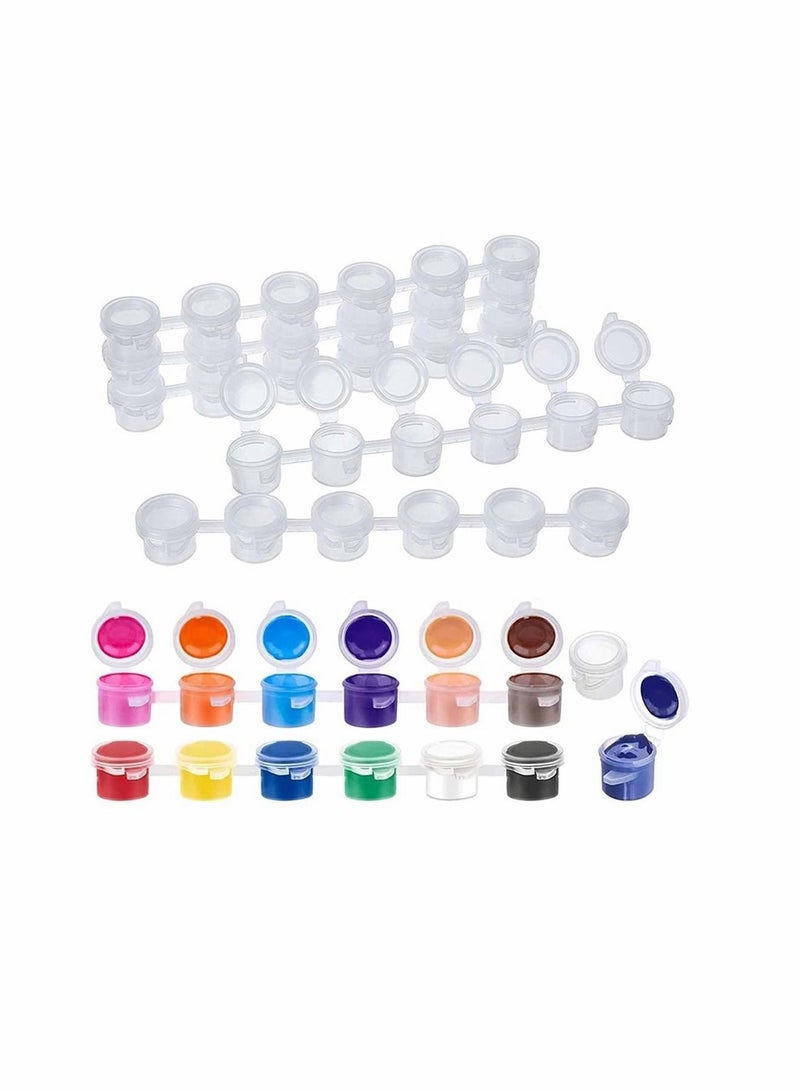 Y&D Empty Paint Strips 150 Pots 3ml Mini Pot Pod Arts Crafts Plastic Storage Containers for Schools, Summer Camps, Birthdays - Image 1