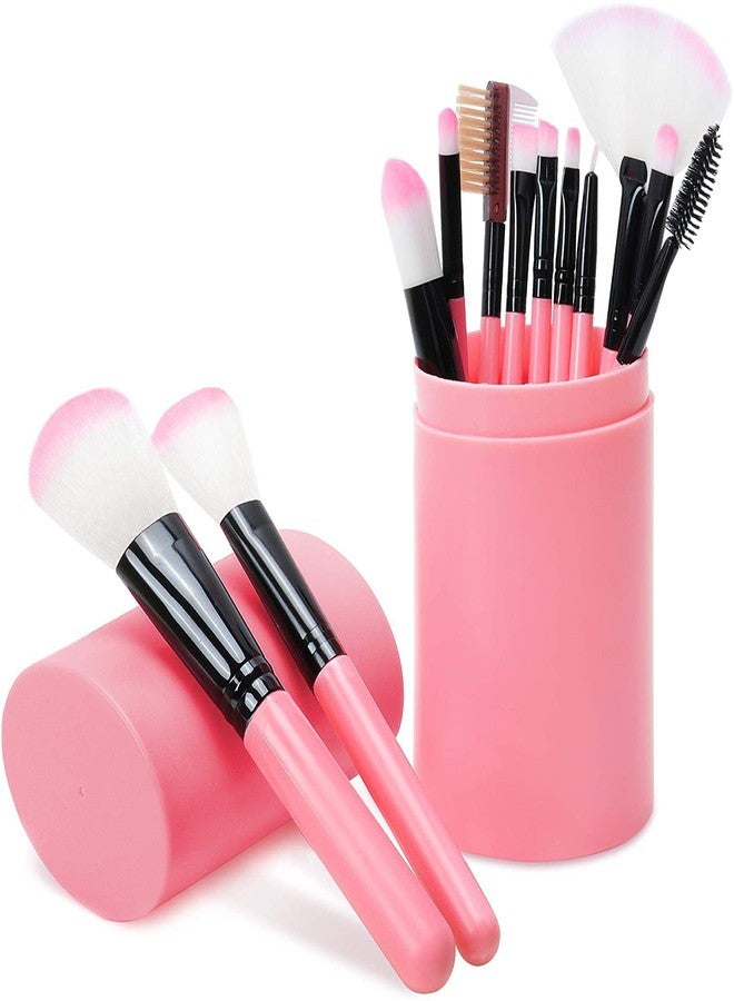 Prosopyare BEAUTY 12Pcs Portable Makeup Brushes Set - All-in-One Kit with Travel Storage Box - Face, Eye, Highlighter, Concealer, Blending, Powder, Eye Makeup Brush - Image 1