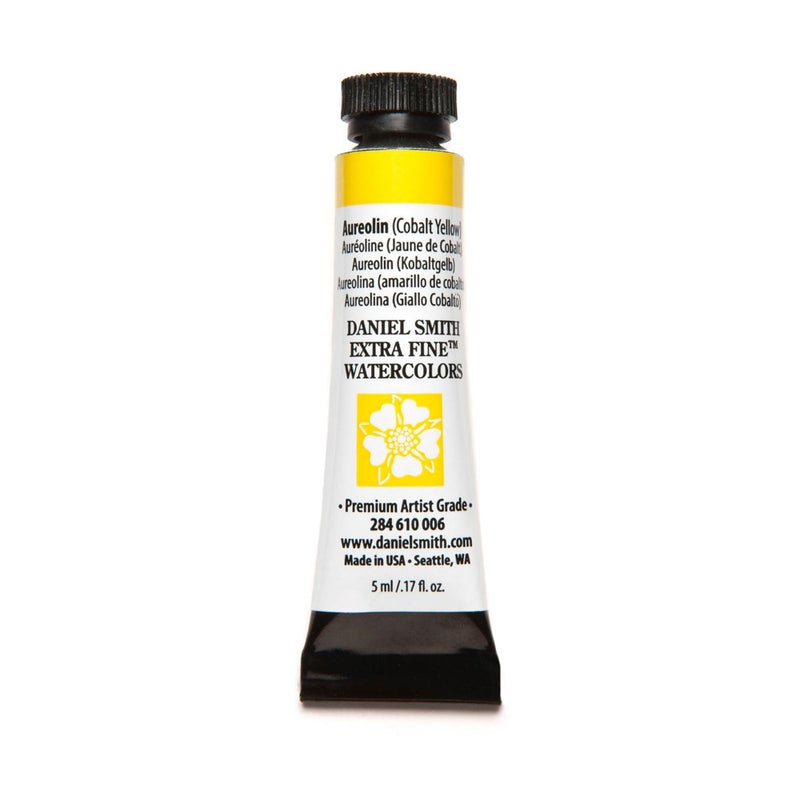 Daniel Smith Extra Fine Watercolor Paint, 5ml Tube, Aureolin(Cobalt Yellow), 284610006
