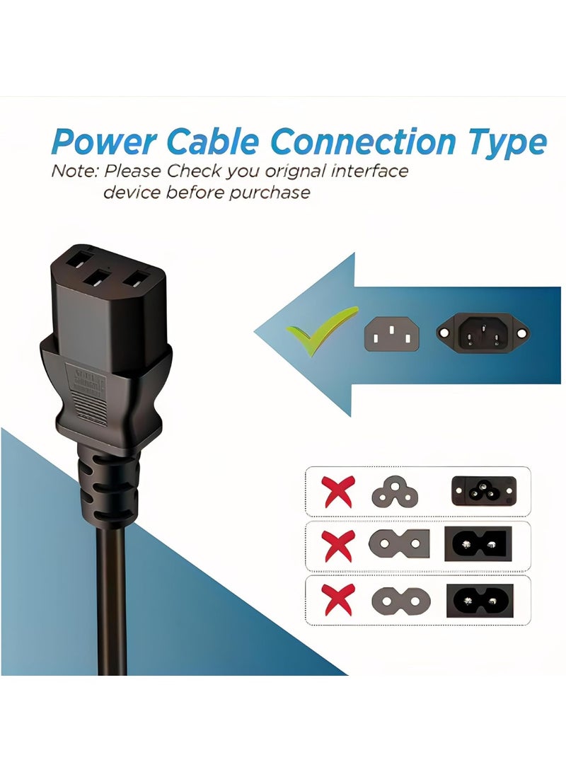 BEST ONE Desktop Power Cable 3 Pin UK Computer For PC Monitor Projector, Computer AC Power Cord, Power Supply Cable Lead, Plug Lead Cord Printer 18AWG, BS 1363 to C13, 10A 250V, Black (1.8M) - Image 3