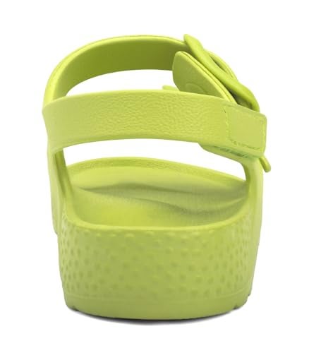 ChayChax Toddler Boys Girls Double Buckle Sandals Children's Adjustable Back Strap Water Sandal, Fruit Green, 7 Toddler - Image 4
