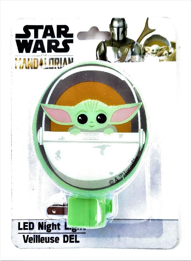 Greenbrier International Disney Star Wars Licensed Character LED Nightlight - The Mandalorian - Baby Yoda  - Image 1