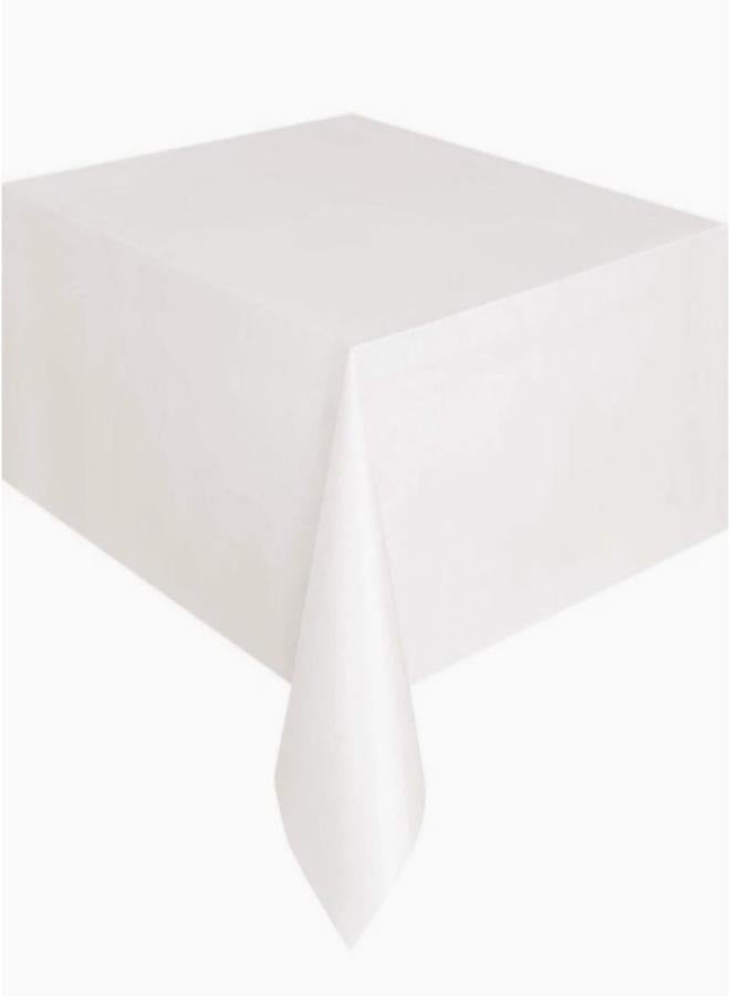 Disposable Plastic Table Cloth White 137x183mm 