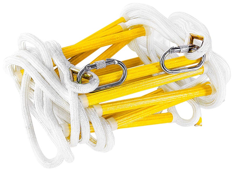 ISOP Emergency Fire Escape Ladder 3 Story Homes  25 ft Emergency Escape Rope Ladder  Fast to Deploy  Easy to Use  Light Compact  Easy to Store  Weight Capacity up to 2000 Pounds 25ft