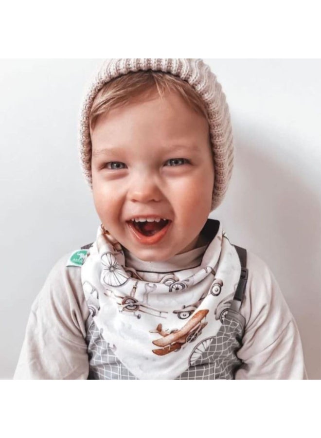 All4Ella Reversible Bandana Bibs 2 Pack - Lined Vehicle - Image 4