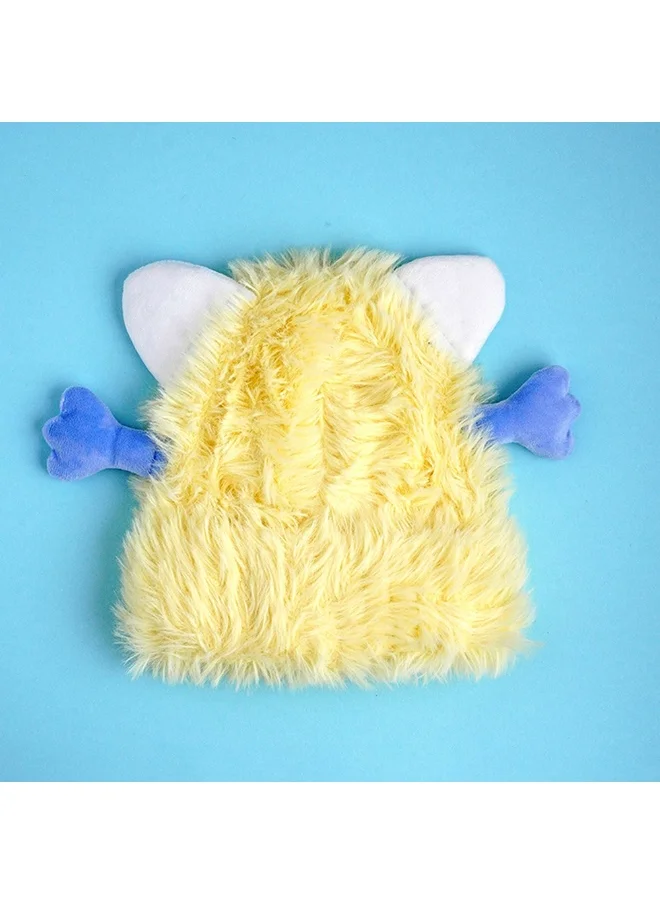 صندوق المفاجآت الصغيرة Yellow Furry Monster 3D Style Winter Cap/Beanie For Kids