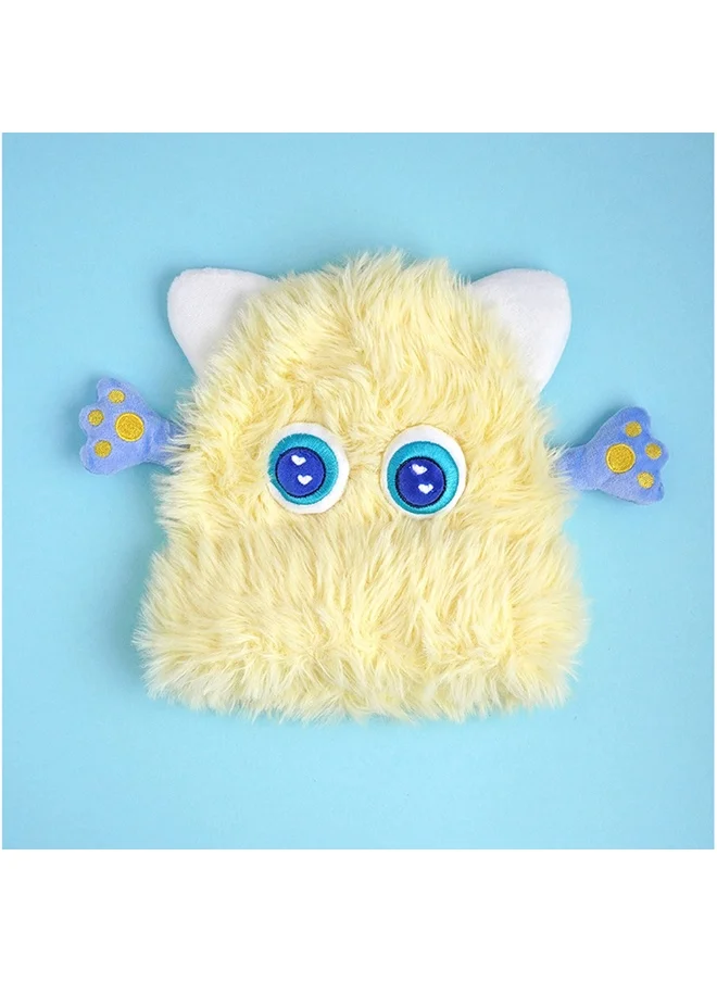 صندوق المفاجآت الصغيرة Yellow Furry Monster 3D Style Winter Cap/Beanie For Kids
