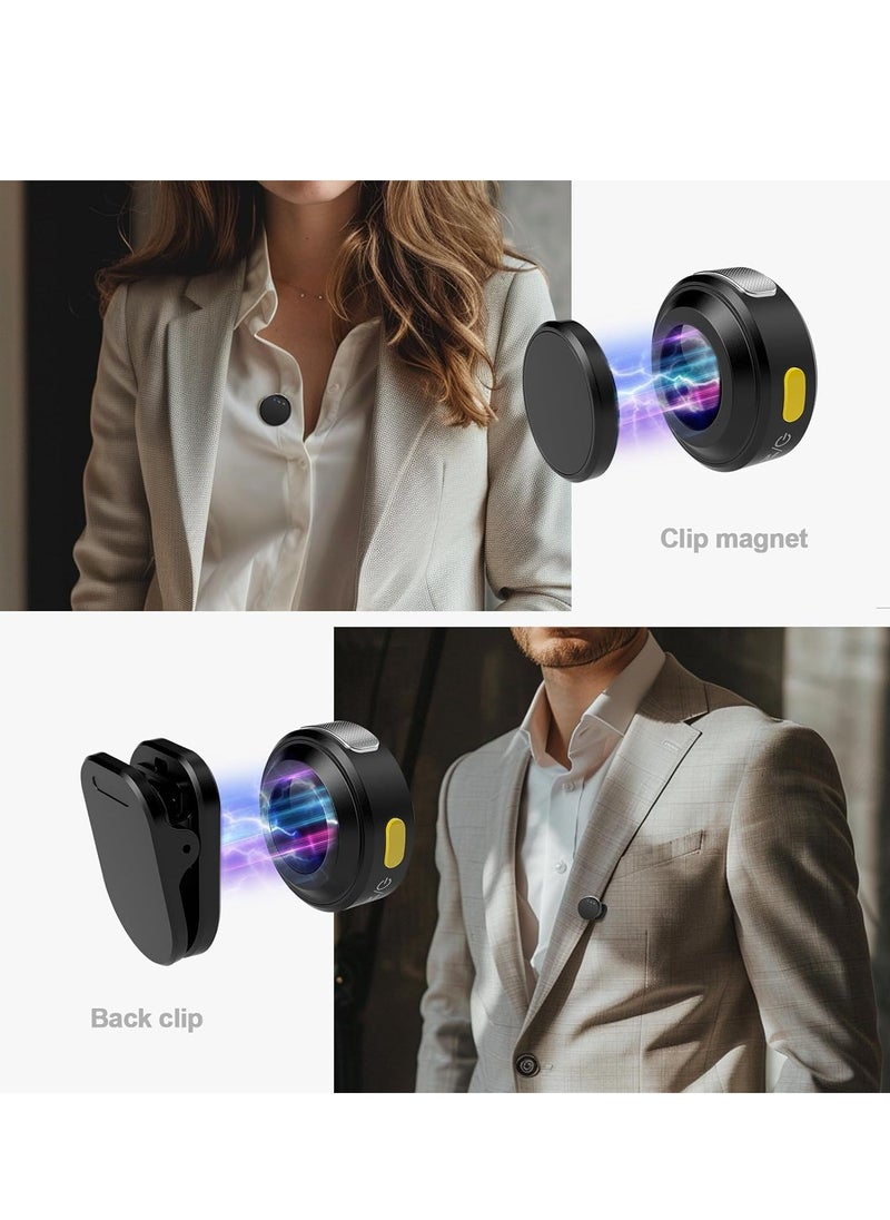 2 Pack Wireless Lavalier Microphone for iPhone iPad Android with Charge Case Mini Clip/Magnetic Microphones for Lightning/USB-C Video Recording Vlogging YouTube Interviews 100FT