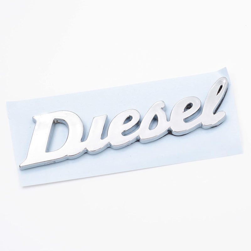 Asraw Chrome Finish Car Fuel Tank Sticker - Fuel Tank Logo Emblem Badge Monogram Universal for Car (Diesel 3x8.5cm) - Image 4