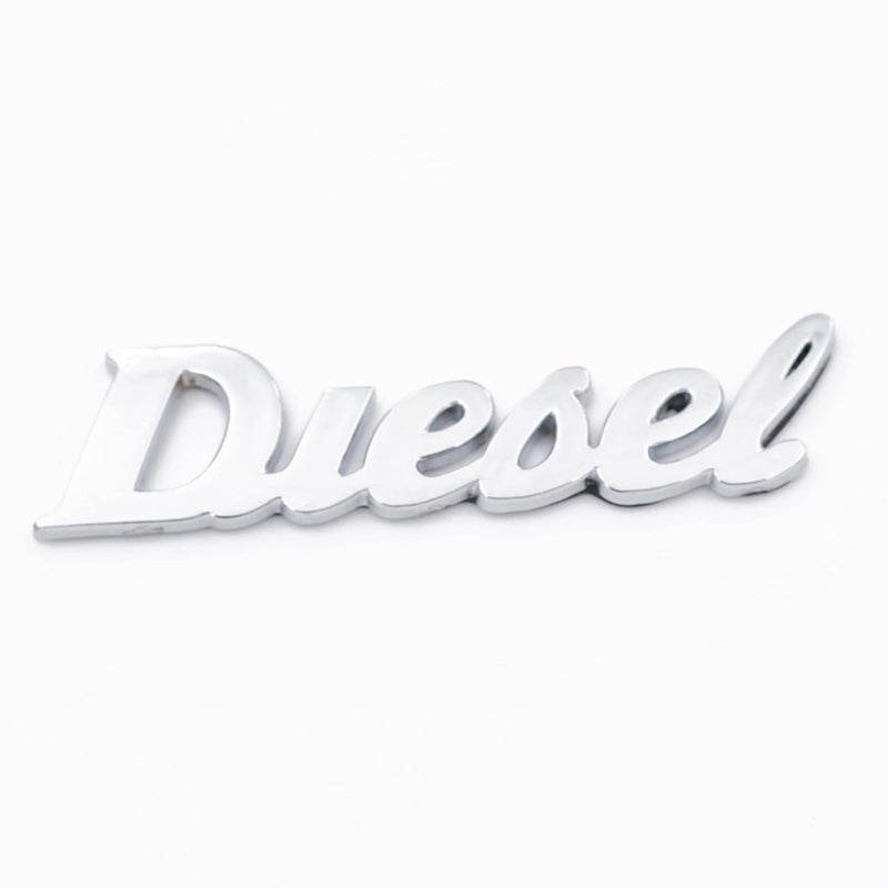 Asraw Chrome Finish Car Fuel Tank Sticker - Fuel Tank Logo Emblem Badge Monogram Universal for Car (Diesel 3x8.5cm) - Image 3