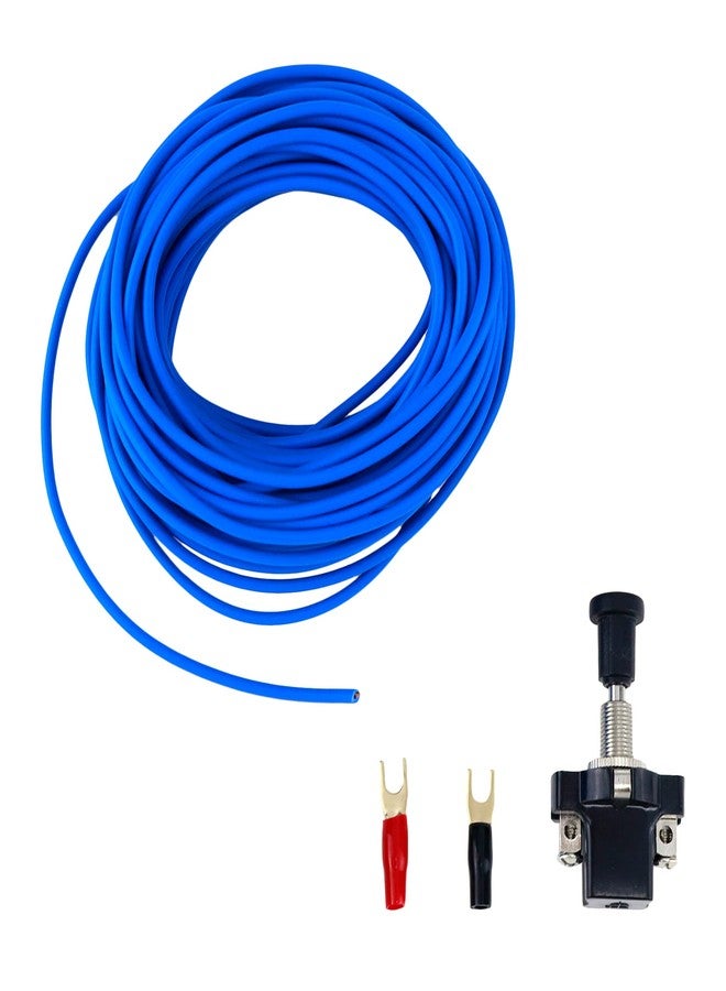 Sydien Sydien 18 Gauge 10M/33 Ft Car Audio Home Remote Wire with Connection Terminals&Push-Pull Switch for Car Audio Speaker Amplifier Remote Trailer Wiring - Image 1