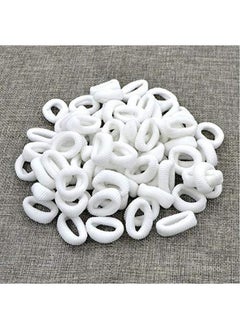 advancedestore advancedestore (60 Pcs) Effortless White Bright Colored Elastic - Cotton Stretch Hair Ties Bands - Hair accessories - Ponytail Holder - No Snagging Or Stretching Rubber Bands  - Image 3
