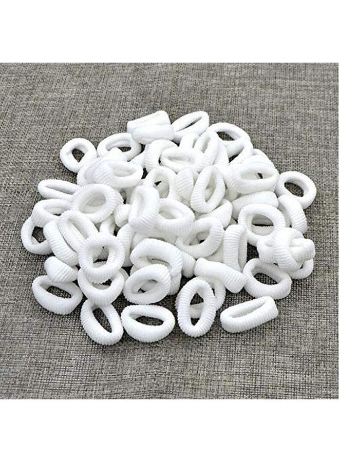 advancedestore (60 Pcs) Effortless White Bright Colored Elastic - Cotton Stretch Hair Ties Bands - Hair accessories - Ponytail Holder - No Snagging Or Stretching Rubber Bands - Image 3