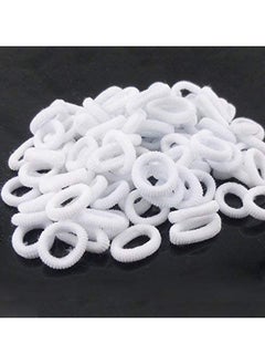 advancedestore advancedestore (60 Pcs) Effortless White Bright Colored Elastic - Cotton Stretch Hair Ties Bands - Hair accessories - Ponytail Holder - No Snagging Or Stretching Rubber Bands  - Image 2