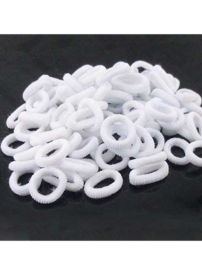 advancedestore (60 Pcs) Effortless White Bright Colored Elastic - Cotton Stretch Hair Ties Bands - Hair accessories - Ponytail Holder - No Snagging Or Stretching Rubber Bands - Image 2