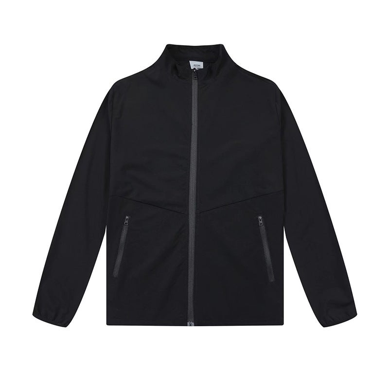 Men'S Long-Sleeved Jackets, Sports And Casual Jackets, Stand-Up Collar Cardigans, Zipper Running Training Fitness Clothes, Fashionable - Image 1