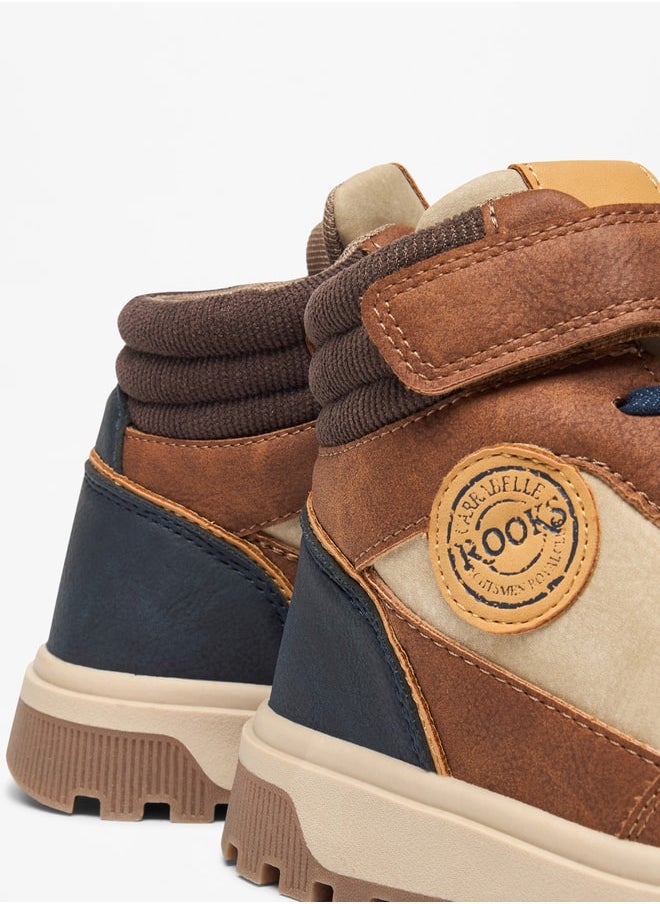 Boy's Panelled High Cut Boots with Hook and Loop Closure - https://f.nooncdn.com/p/pzsku/Z526D3617F98FED474B78Z/45/_/1725727587/7cfe732d-51c2-4f4a-8498-dc3c006117a1.jpg?format=jpg&width=original