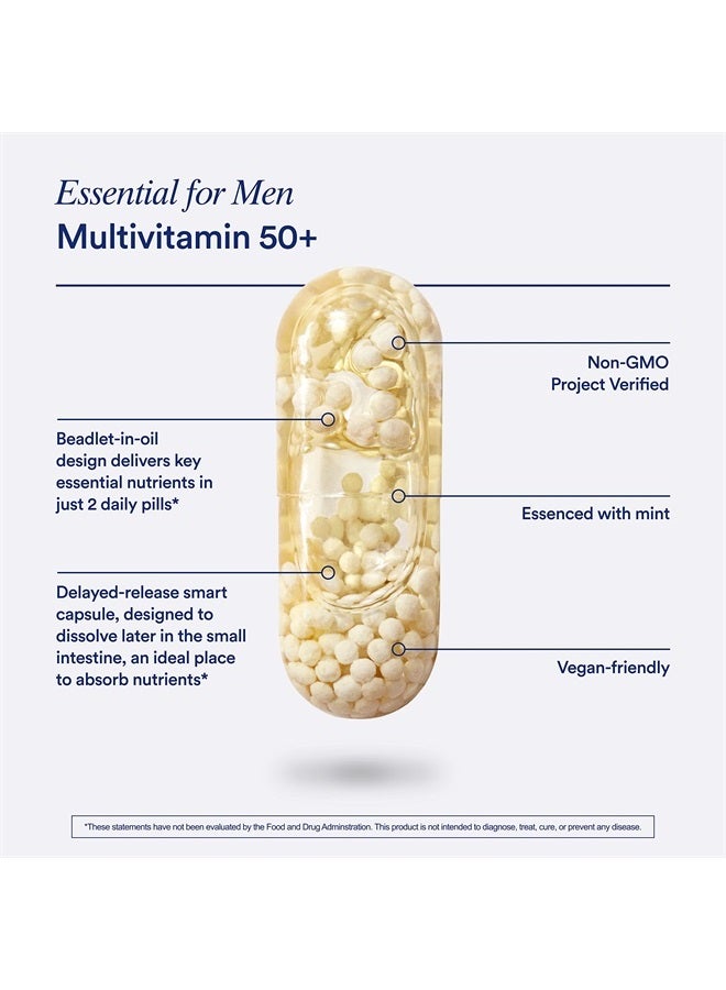Ritual Multivitamin for Men 50 and Over with Zinc, Vitamin A and D3 for Immune Function Support*, Omega-3 DHA, B12, K2, Gluten Free, Non-GMO, Mint Essenced, 30 Day Supply, 60 Vegan Capsules  - Image 3