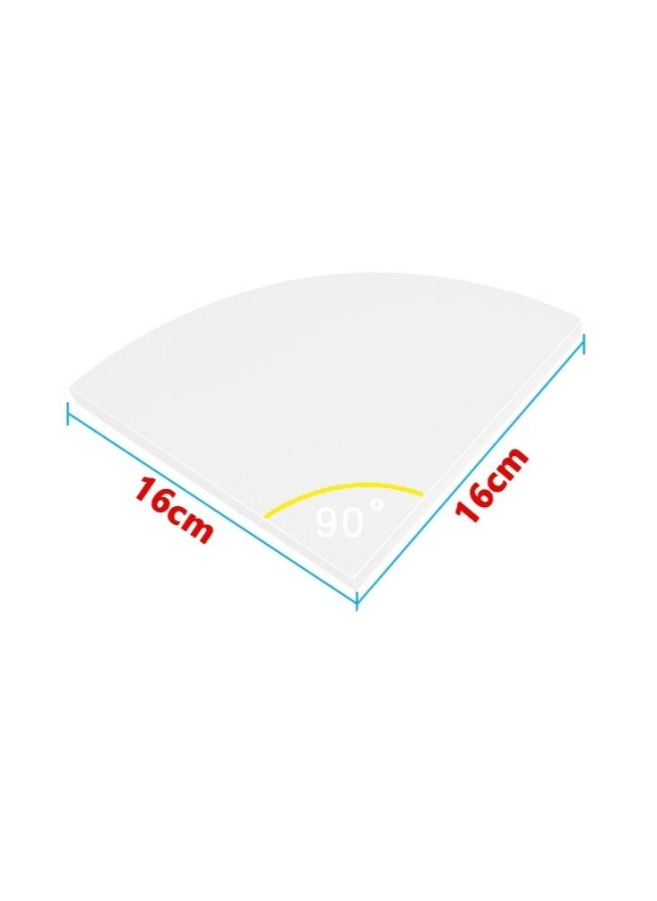 VITION Floating Corner Wall Shelf 3Pcs Triangle Bookshelf Home Decor 3 Tier Display Organizer 16cm White - Image 3