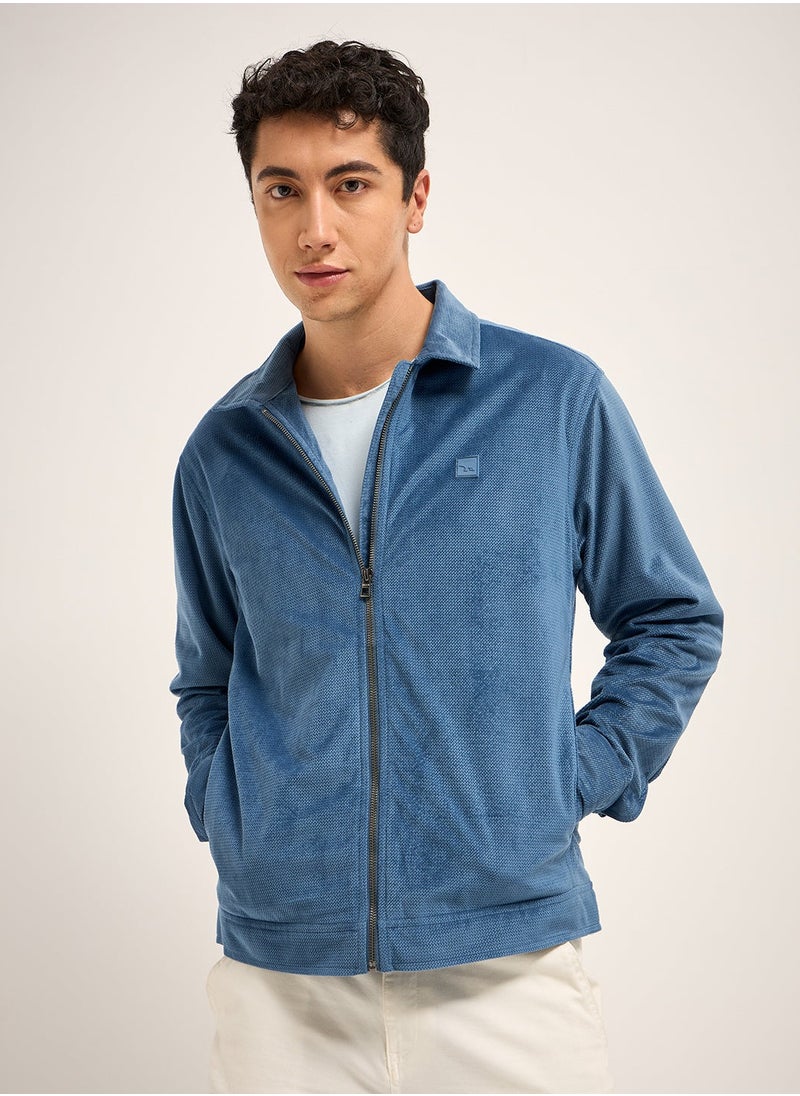 THE BEAR HOUSE Men's Lightweight Polyester Jacket with Multiple Pockets | Waterproof, Windproof, and Breathable | Casual and Outdoor Jacket for Hiking, Travel, and Everyday Wear |S to XXL|Blue  - Image 1