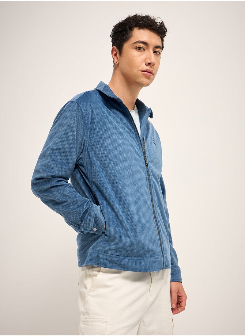 THE BEAR HOUSE Men's Lightweight Polyester Jacket with Multiple Pockets | Waterproof, Windproof, and Breathable | Casual and Outdoor Jacket for Hiking, Travel, and Everyday Wear |S to XXL|Blue  - Image 2