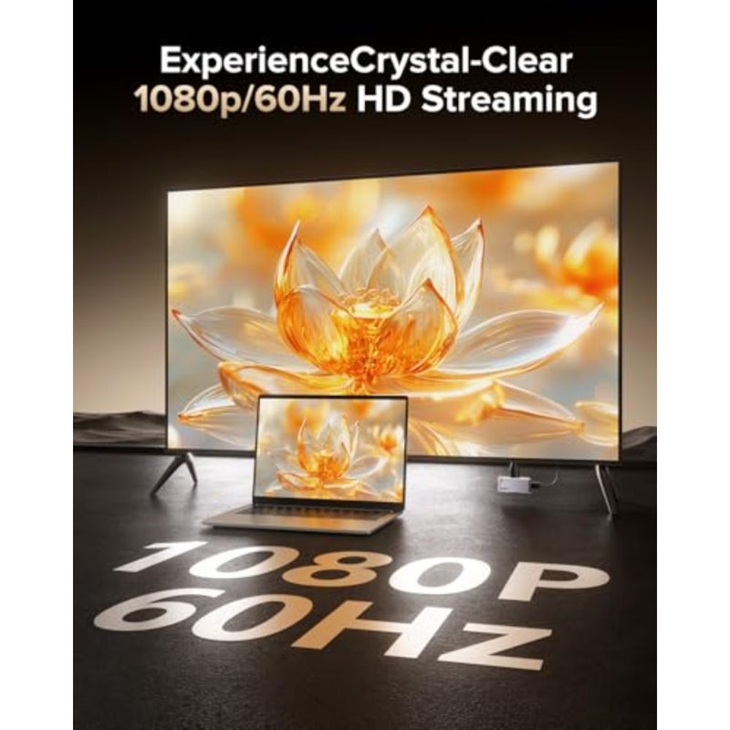 جهاز إرسال واستقبال HDMI لاسلكي من النوع C S850، 50 مترًا، مدخل فك تشفير فائق 4K، مخرج 1080P@60 هرتز، توصيل وتشغيل 5G+2.4G وصوت للهاتف/الكمبيوتر اللوحي/الكمبيوتر المحمول/الكمبيوتر الشخصي للشاشة/جهاز العرض/التلفزيون فضي - Image 5