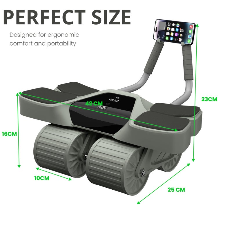Royal Blaze Ab Roller and Resistance Booty Bands Set High-Performance Abdominal Exercise Machine with Automatic Rebound, Multi-layered Anti-Slip Design & Versatile Exercise Bands with 3 Strength Level - Image 5