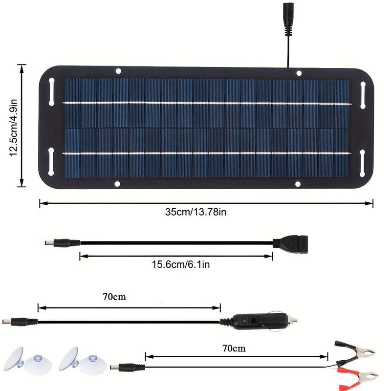 شاحن بطارية لوح شمسي 30W 12V 18V للسيارات والمركبات الترفيهية والقوارب والدراجات النارية مع وحدة تحكم شحن بخاصية خرج 5V - Image 4