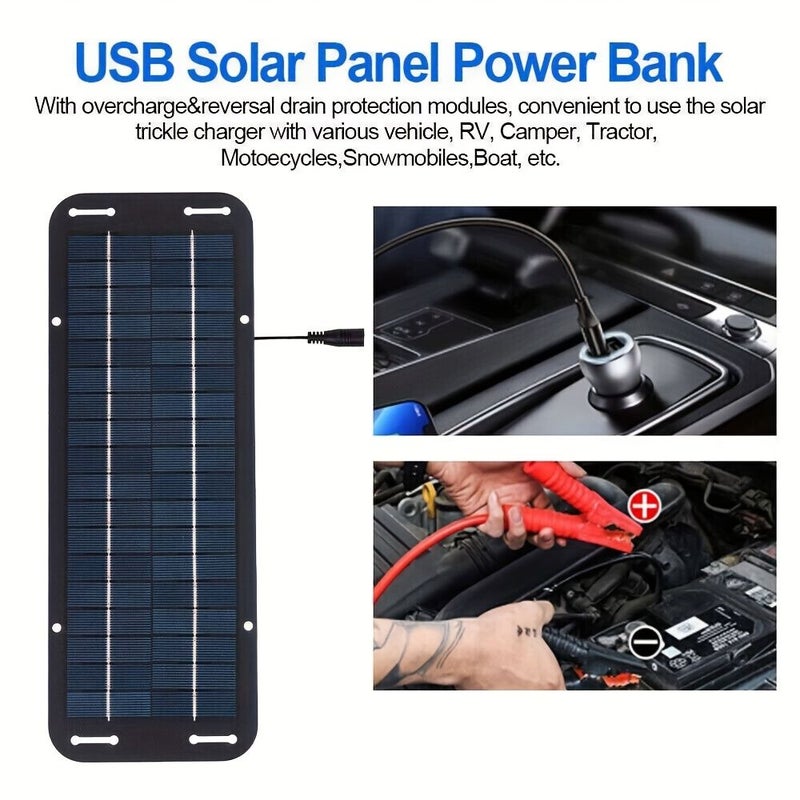 شاحن بطارية لوح شمسي 30W 12V 18V للسيارات والمركبات الترفيهية والقوارب والدراجات النارية مع وحدة تحكم شحن بخاصية خرج 5V - Image 3