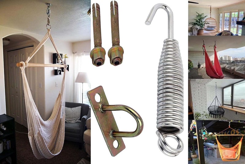 DIY Crafts DIY Crafts Cast Iron 5x Kits Multidirectional Hanging Kit Hardware IndoorOutdoor Ceiling Mount Swing Hook 600lb Capacity Hooks for Hammock Chairs Swings Cast Iron 5x Kits  - Image 5