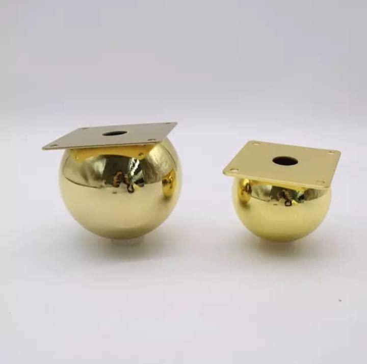 AAKASH DECOR Sofa Furniture Legs 3 Inches 8 Cms PVD Gold Ball Shape Furniture Legs Set of 4 - Image 4