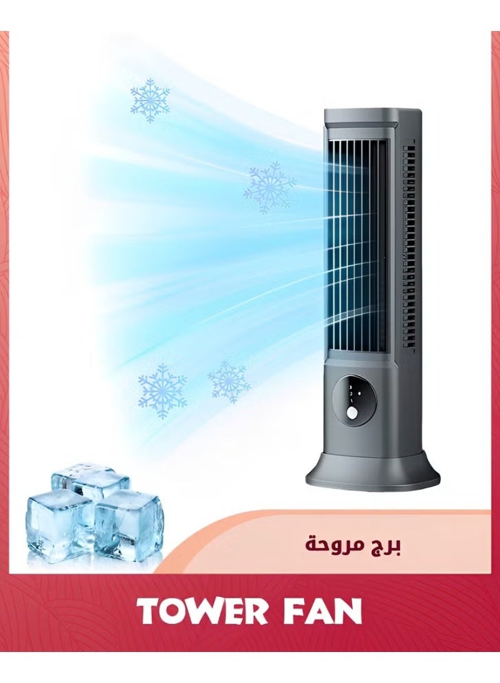 EETU Tower Fan,360° rotation Desk Fan With 3 Speeds,Fast Cooling,Quiet Operation,Portable Bladeless Fan,10.63 Desk Tower Fan For Bedroom Home Office Desktop - Image 1