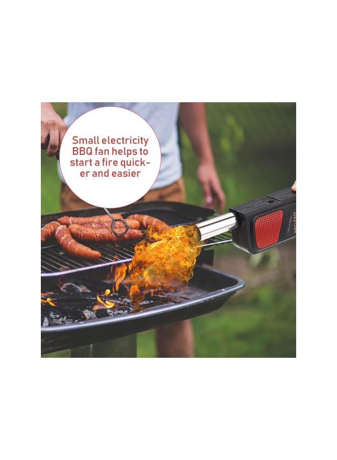 إسكدنيا منفاخ هواء مروحة شواء، منفاخ هواء كهربائي محمول باليد للشواء للتخييم في الهواء الطلق ونزهة الشواء وأداة طبخ الشواء ومنفاخ نار الشواء - Image 1