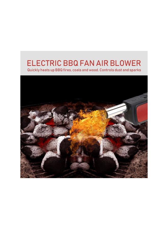 إسكدنيا منفاخ هواء مروحة شواء، منفاخ هواء كهربائي محمول باليد للشواء للتخييم في الهواء الطلق ونزهة الشواء وأداة طبخ الشواء ومنفاخ نار الشواء - Image 2