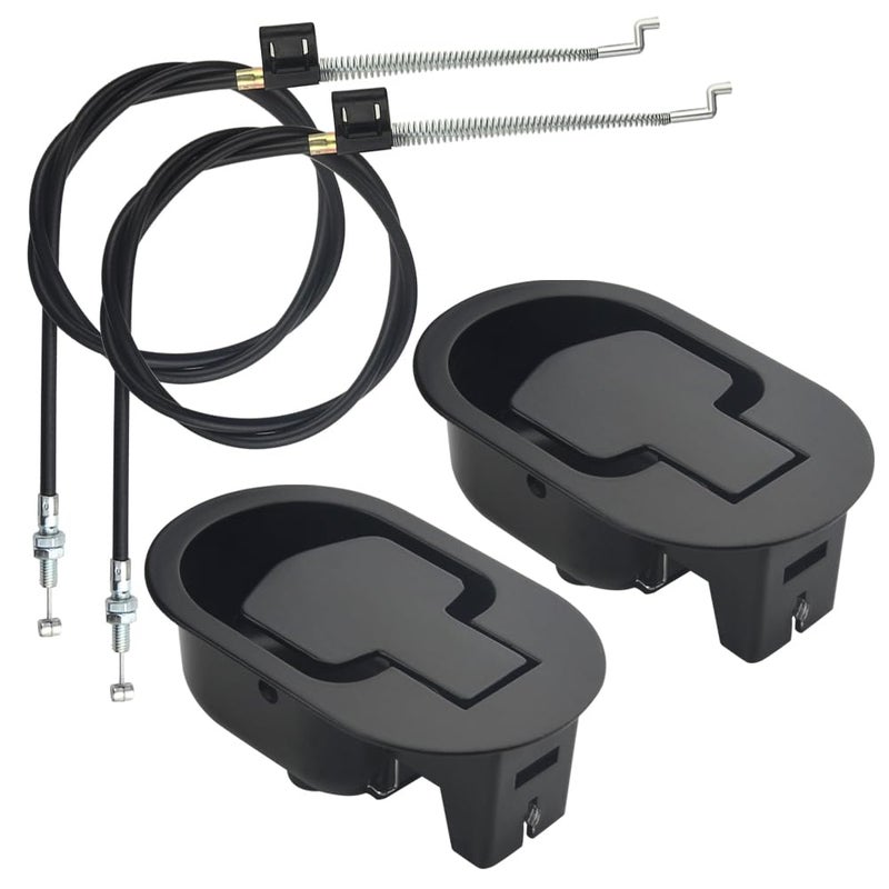 TOVOT 2 Sets Metal Recliner Handle with 38Inch Cable Sofa Replacement Parts Recliner Lever Replacement Release Couch Handles