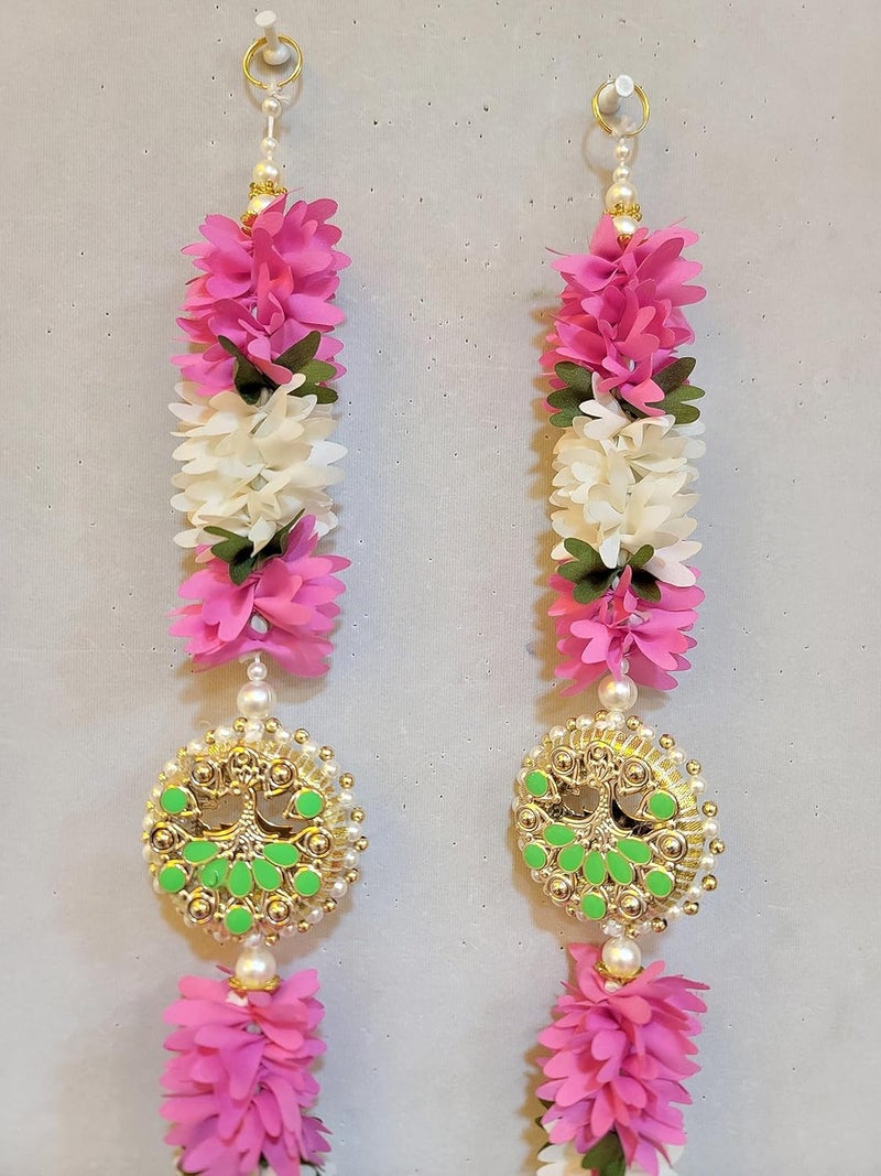 Kavya fashion Kavya Fashion Artificial MDF Cow Pichwai with Lotus Cutouts and Pom Poms Backdrop Hangings for Home Decorations,Home Décor, Diwali Décor, Wedding and All Festival Décor, 1 Pair, 26 Inch  - Image 3