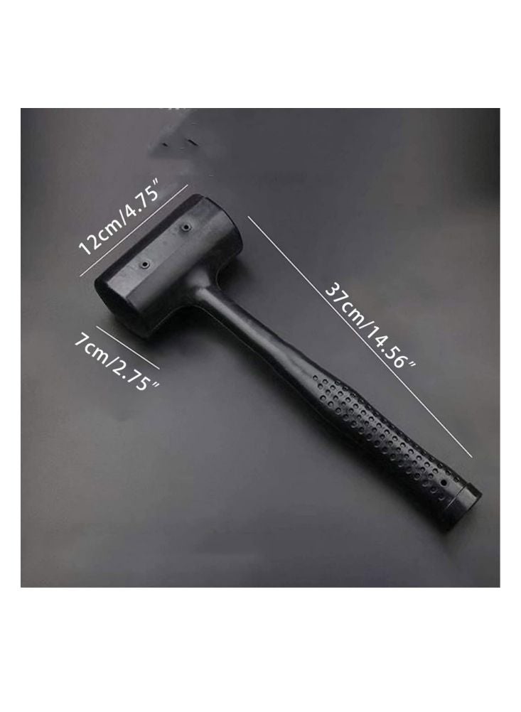 Black Rubber Mallet Hammer – Heavy Duty Non-Marring Tool for DIY & Construction - Image 2