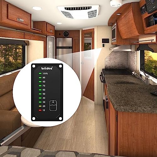 briidea لوحة مراقبة مستشعر خزان RV من برييديا، مراقب مستوى خزان المياه RV مع مؤشر LED، يسمح لك بتعبئة خزان المياه في الوقت المناسب، يعمل بجهد 7-32 فولت DC، مثالي لسيارات RV والمنازل المتنقلة والكرفانات - Image 5