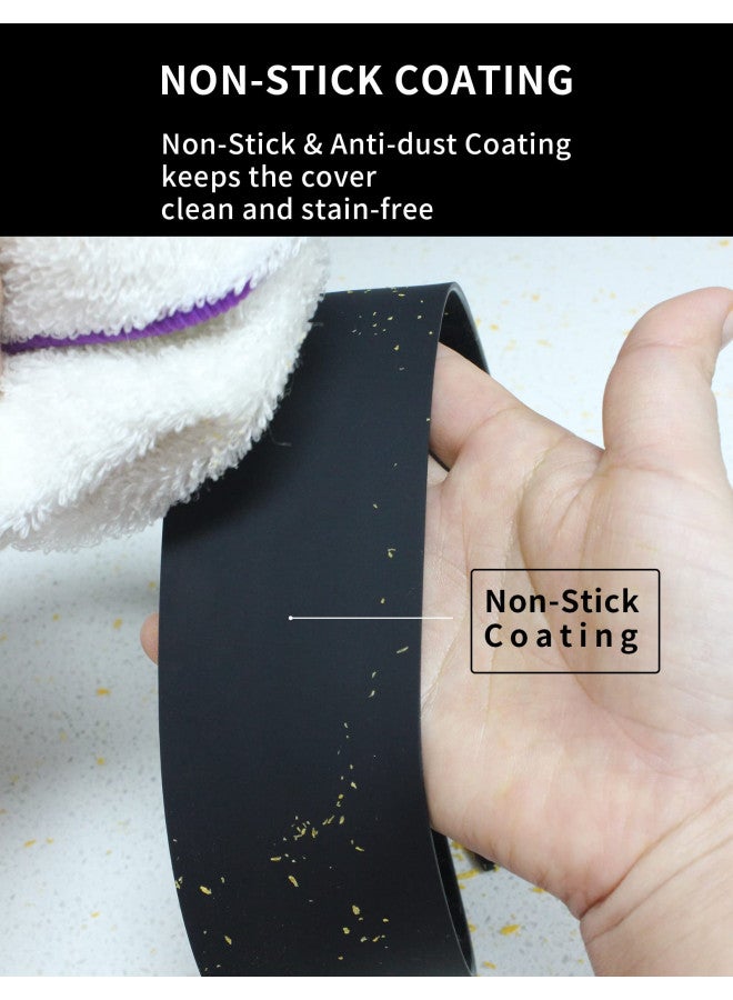DonPearl أغطية فراغ الموقد السوداء من دونبيرل (عبوة 2)، حشوة سيليكون لفراغ الموقد والكونتر، حراس فراغ حافة الفرن، شرائط لالتقاط الفتات بين سطح الموقد وسطح العمل (21 بوصة سوداء) - Image 4