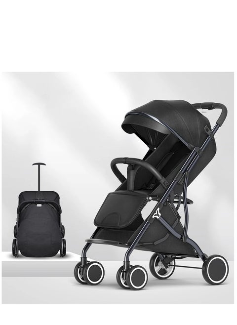 Foldable Children's Street Stroller With Multiple Reclining positions and an Adjustable Canopy