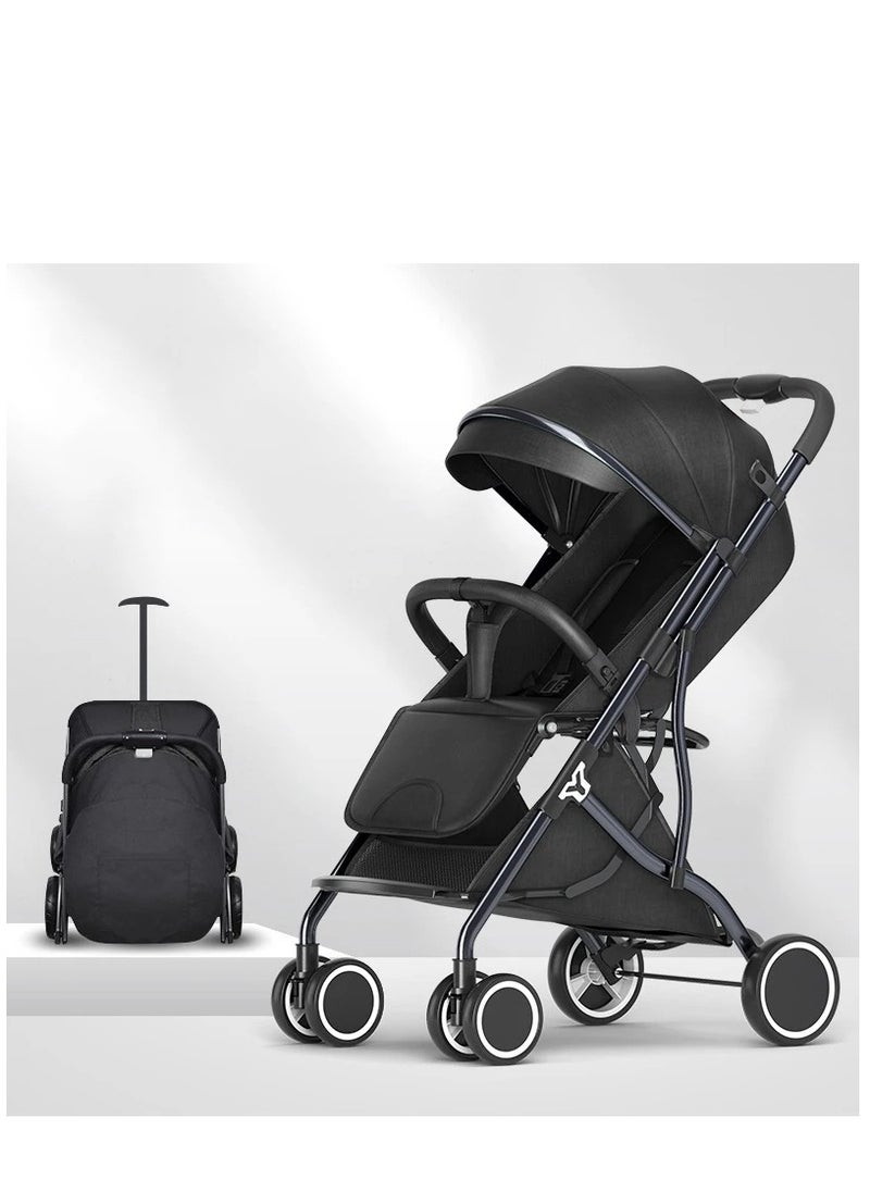 Foldable Children's Street Stroller With Multiple Reclining positions and an Adjustable Canopy