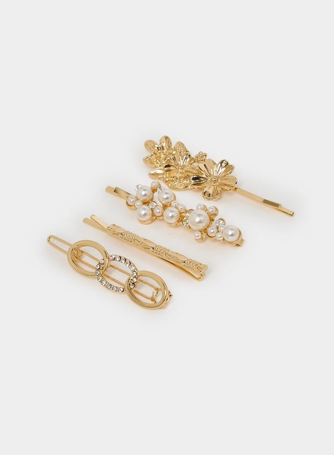 Styli Pack of 4 - Embellished Hair Pin - Image 1