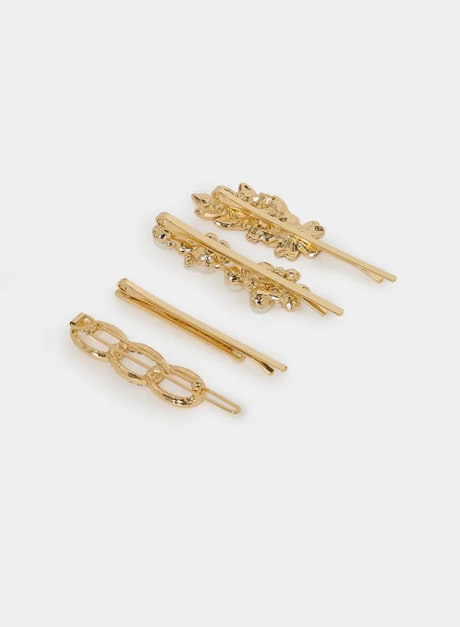 Styli Styli Pack of 4 - Embellished Hair Pin