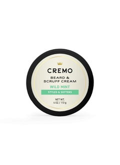 cremo Cremo Beard & Scruff Cream, Wild Mint, 4 Ounce (Pack of 1) - Soothe Beard Itch, Condition and Offer Light-Hold Styling for Stubble and Scruff (Product Packaging May Vary)  - Image 1